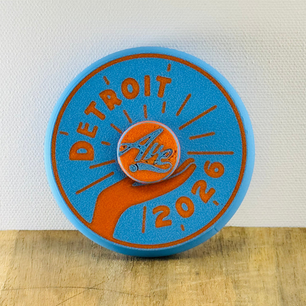 Orange Spirit of Detroit fidget spinner mini — 2026 Edition